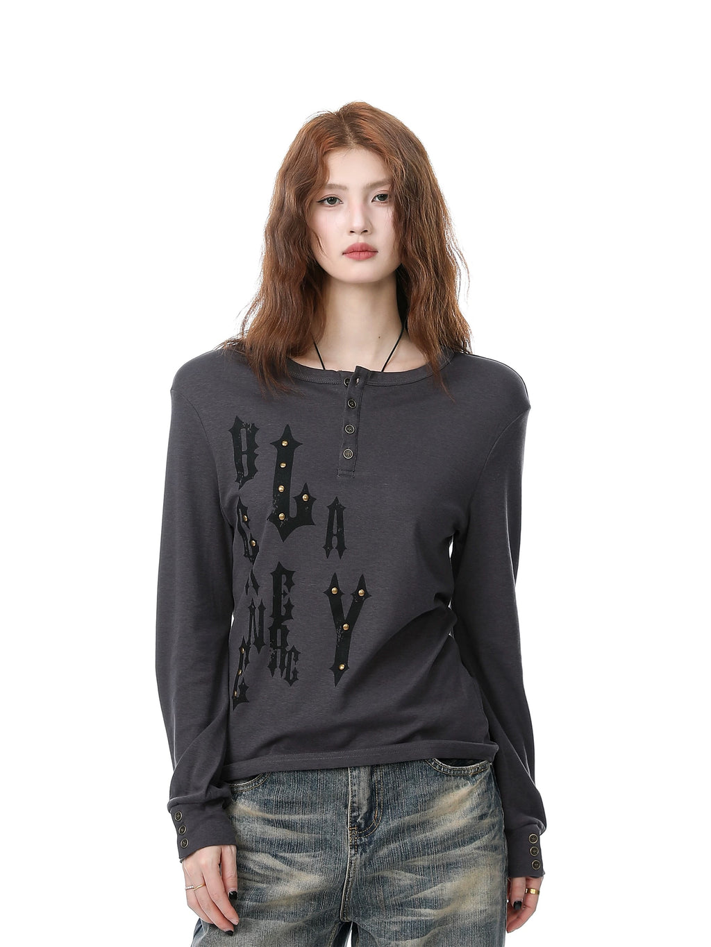 Stylish long-sleeve-Light Gothic