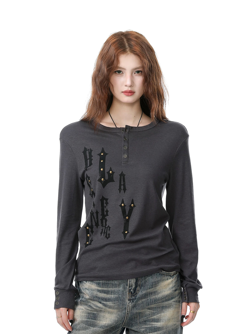 Stylish long-sleeve-Light Gothic