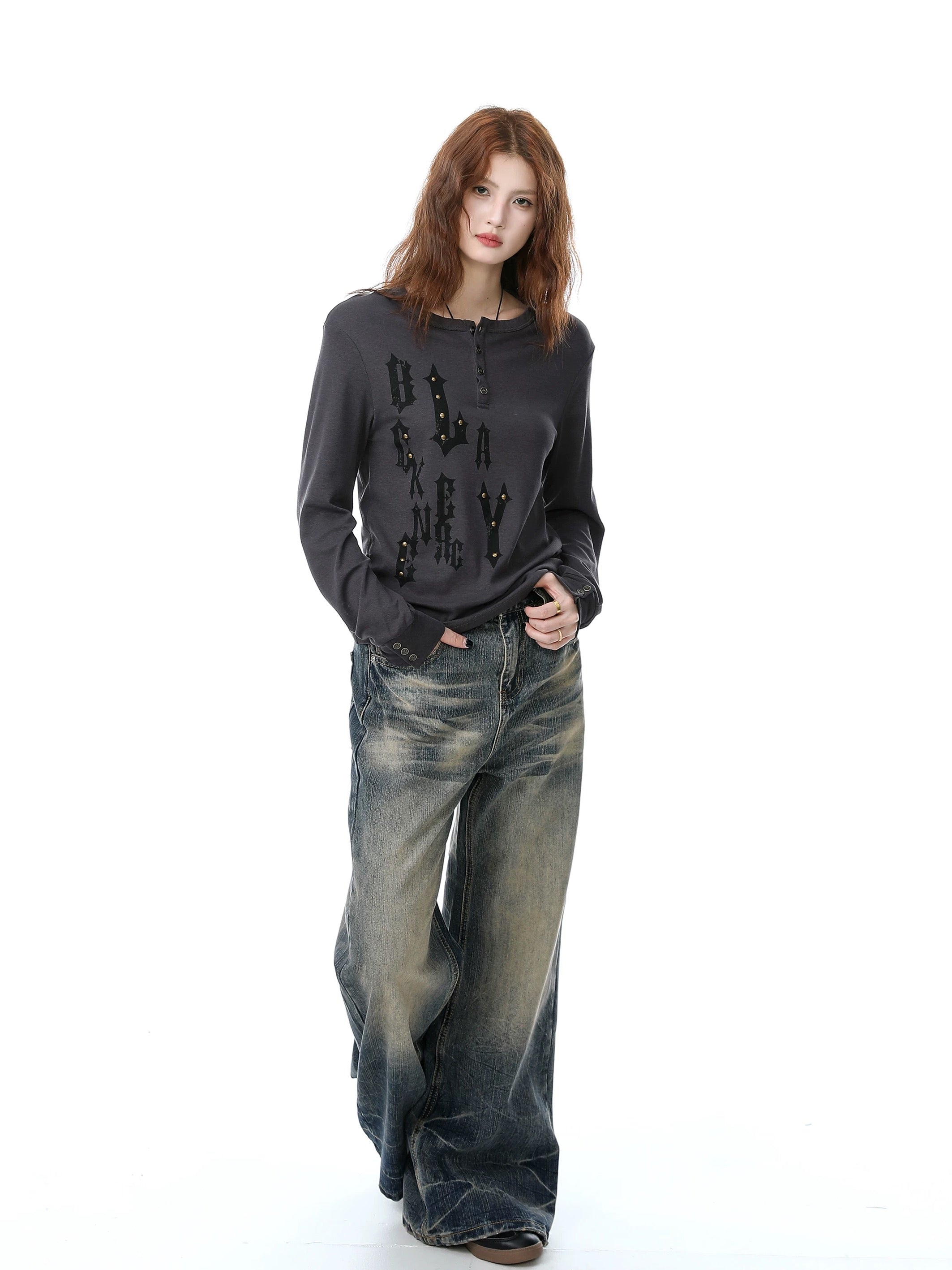 Stylish long-sleeve-Light Gothic
