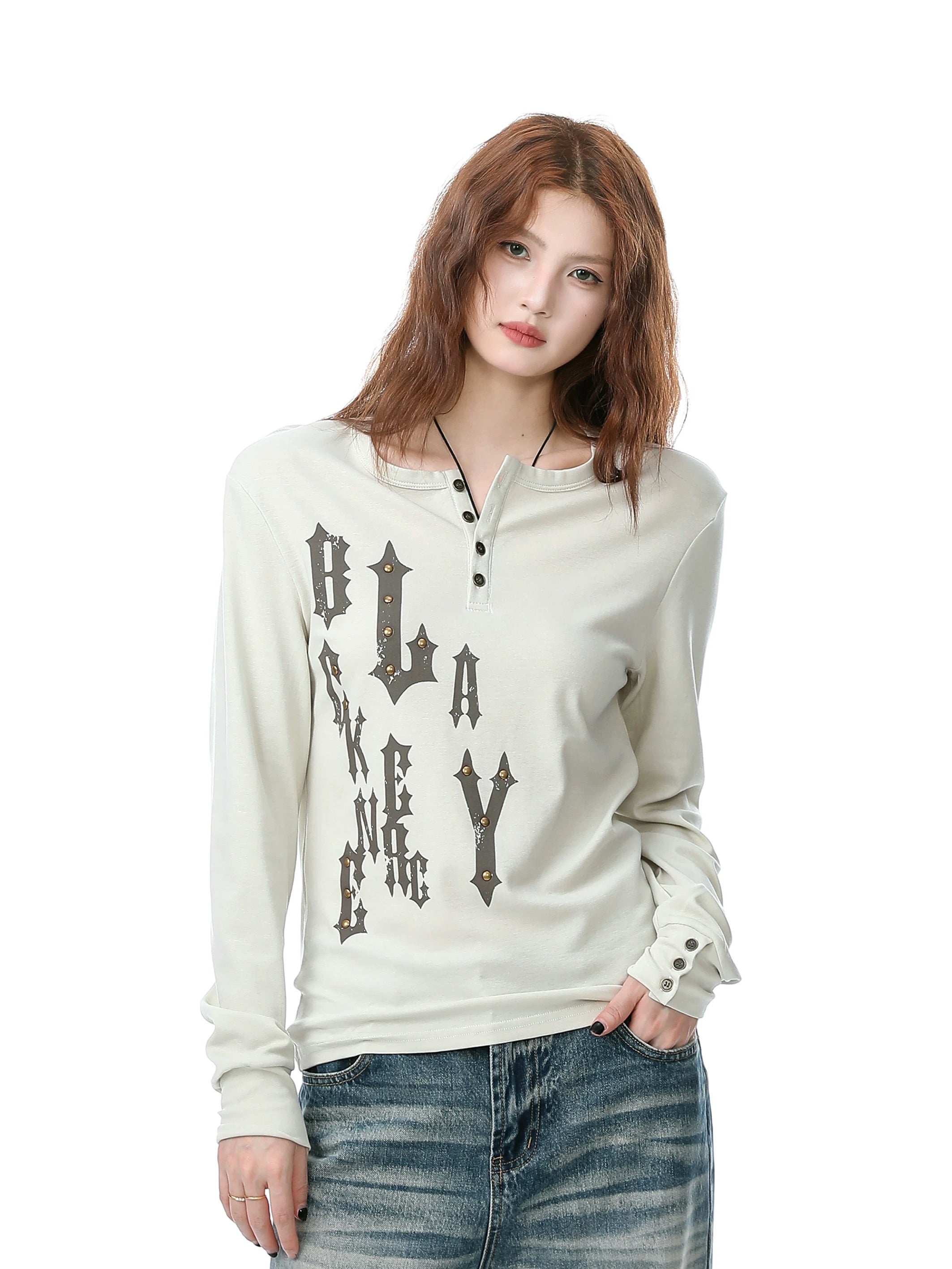 Stylish long-sleeve-Light Gothic