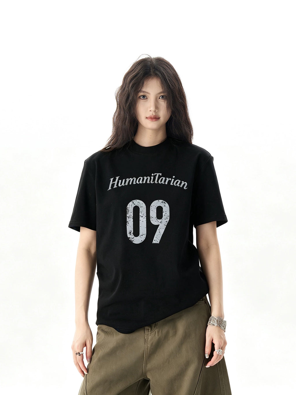 Humanitarian 09" Oversized Graphic Tee