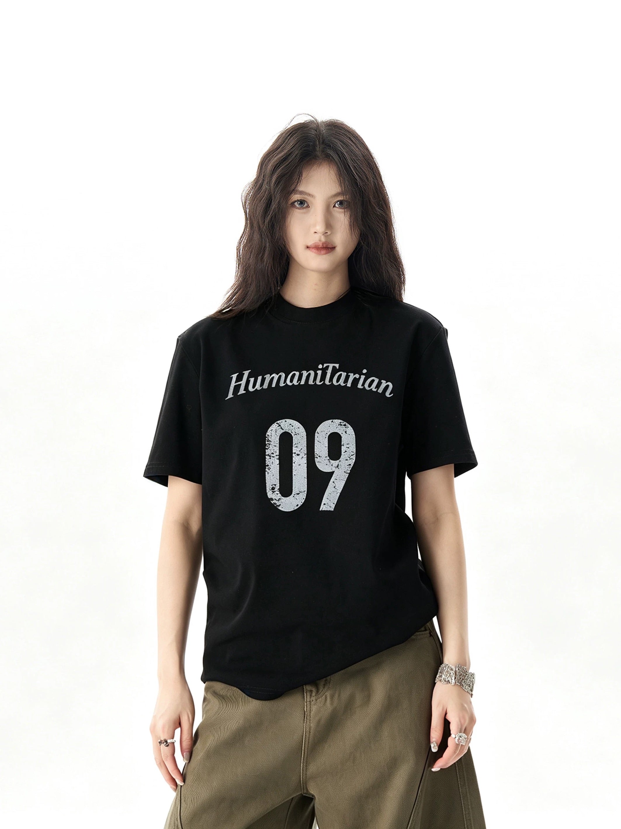 Humanitarian 09" Oversized Graphic Tee