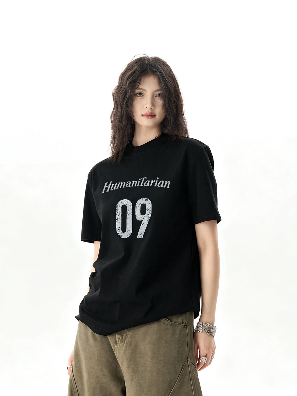 Humanitarian 09" Oversized Graphic Tee