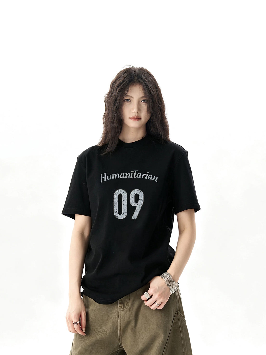 Humanitarian 09" Oversized Graphic Tee