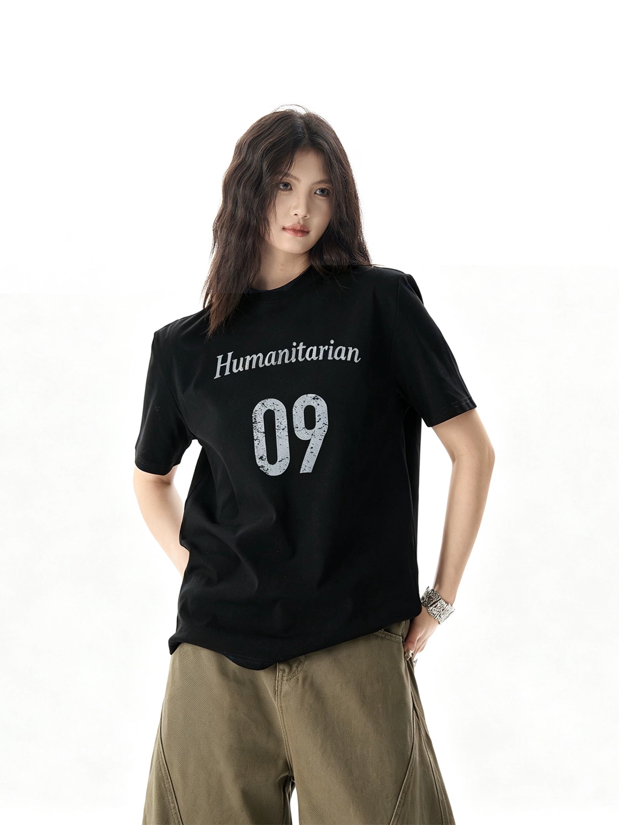 Humanitarian 09" Oversized Graphic Tee