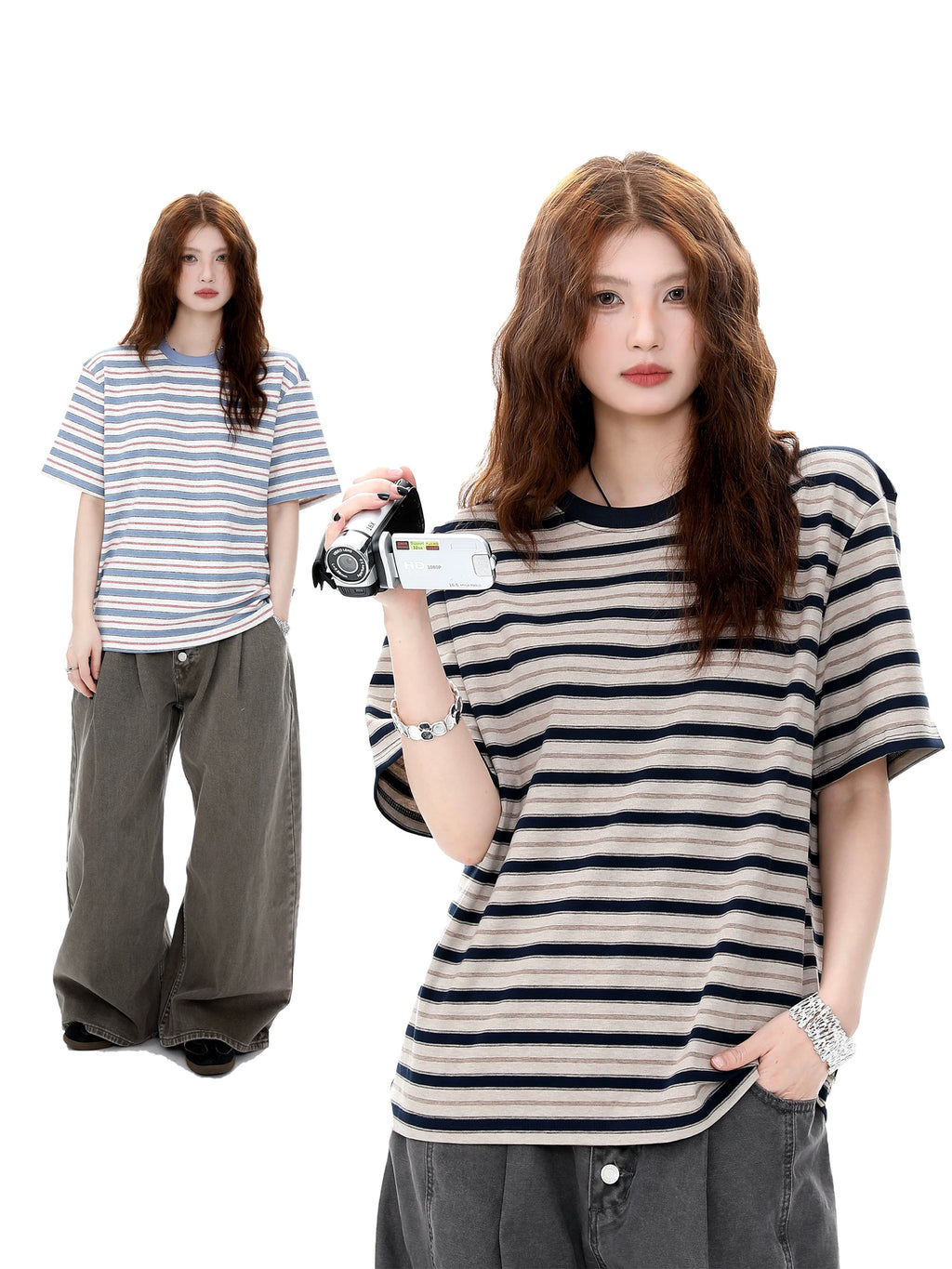 Effortless Stripe Relaxed Tee"
