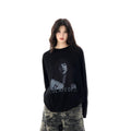 Street Style Figure Print Crewneck Sweatshirt