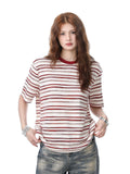 Rainbow Stripe Vintage Oversized Tee